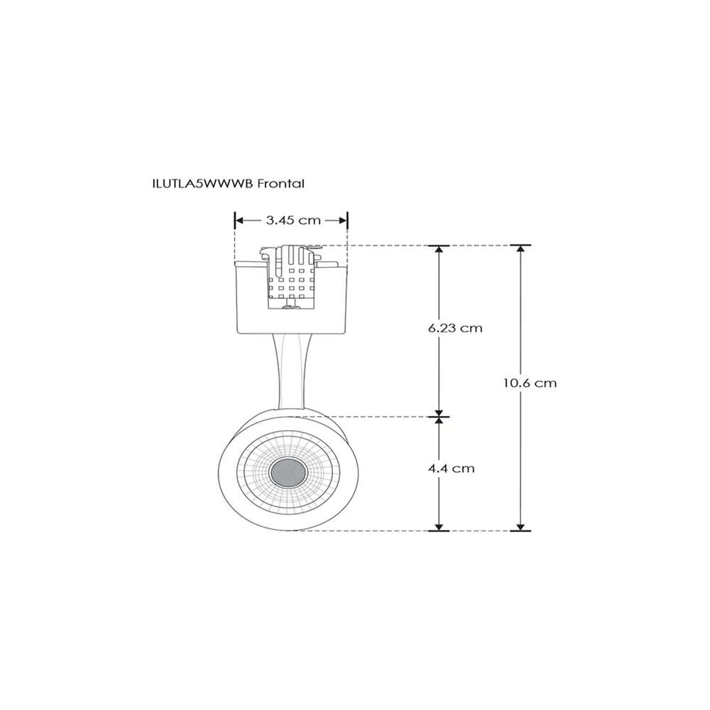 LUMINARIO P/RIEL LED BLANCO 5W 35 BC 85-265V IP20 ILUMILEDS