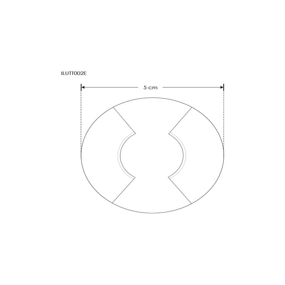 LUMINARIO DE PARED EMPOTRAR REDONDO LED BLANCO 2.5W BLANCO CALIDO 2 SALIDAS 85-265V IP20 ILUMILEDS