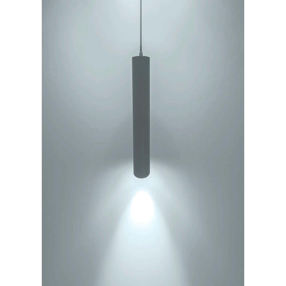 LUMINARIO TUBULAR SUSPENDER NEGRO/DORADO P/GU10 MAX 50W 120 6CM DIAM * 23CM ALTO1M CABLE IP20 ILUMILEDS