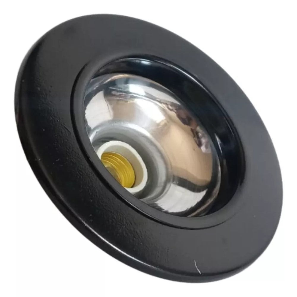 CAMPANA REFLEC. COLOR 1402-N NEGRO P/BOTE INT. O FALSO PLAFON CR-60