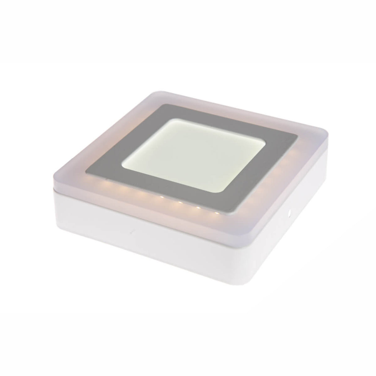 LUMINARIO FAT LED CUADRADO 3+3W DOBLE COLOR 3200K