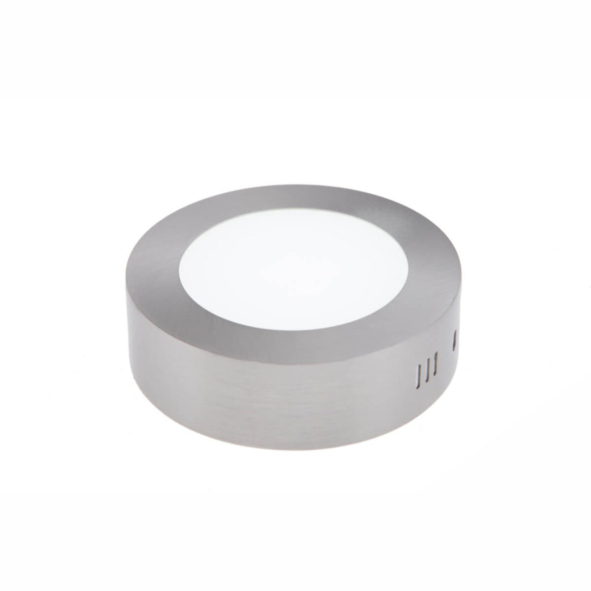 LUMINARIO FAT LED REDONDO 6W SATINADO LUZ CALIDA