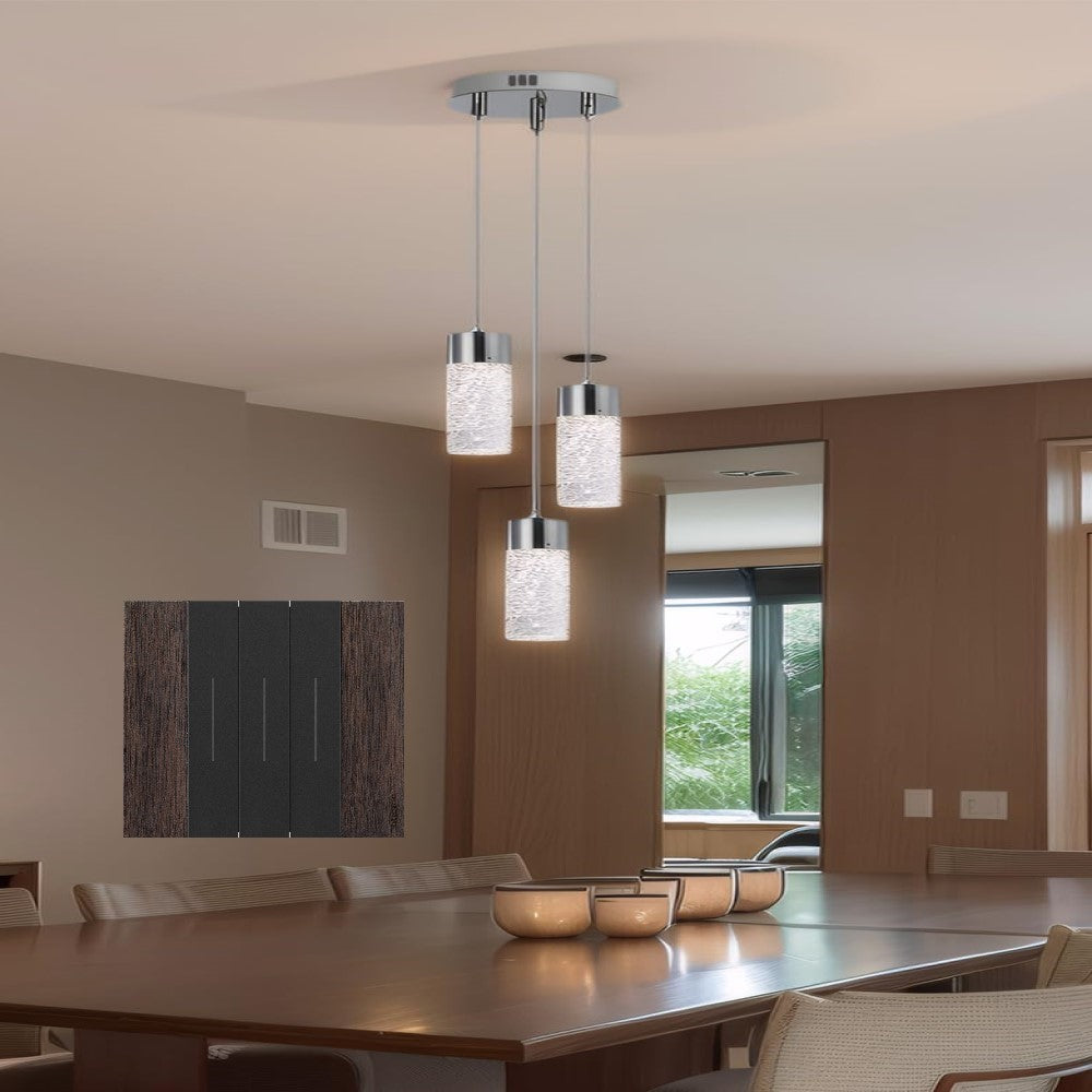 PLACA MADERA DE NOGAL 3 MOD LIVING NOW