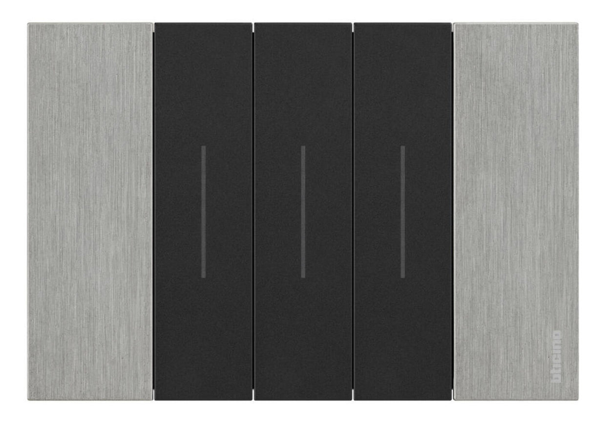 PLACA METALICA COLOR ACERO 3 MODULO MCA LIVING NOW