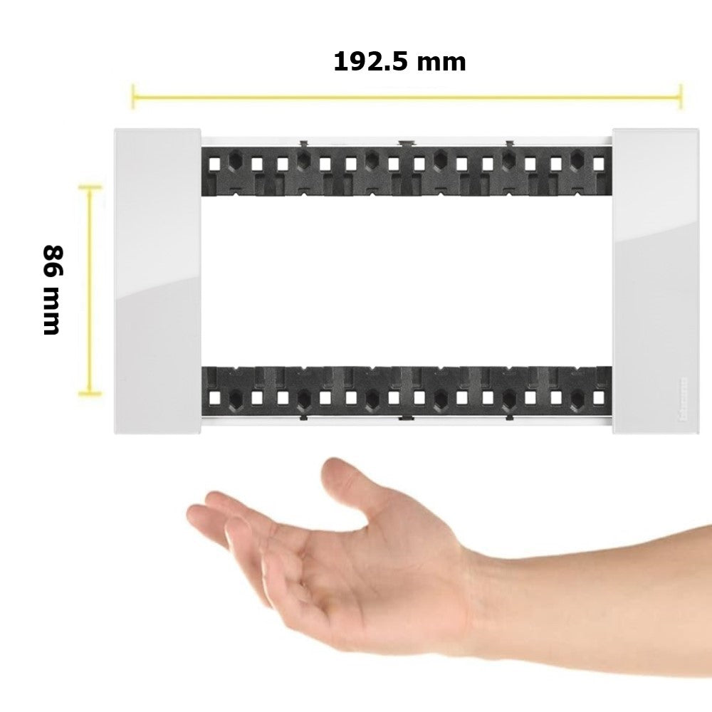 PLACA COLOR HIELO 6 MOD. MCA BTICINO