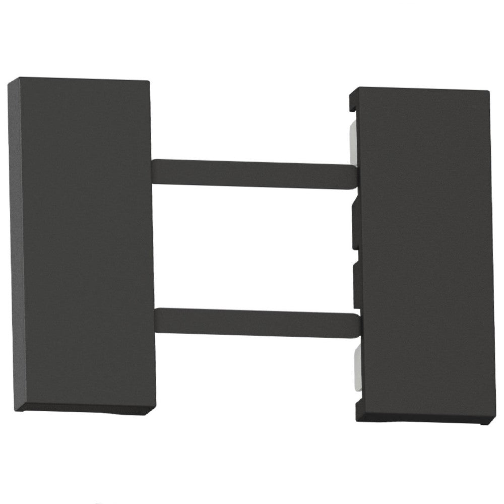 CUBRETECLA TOMACORRIENTE SENCILLA 2 MODULO COLOR NEGRO MCA LIVING NOW