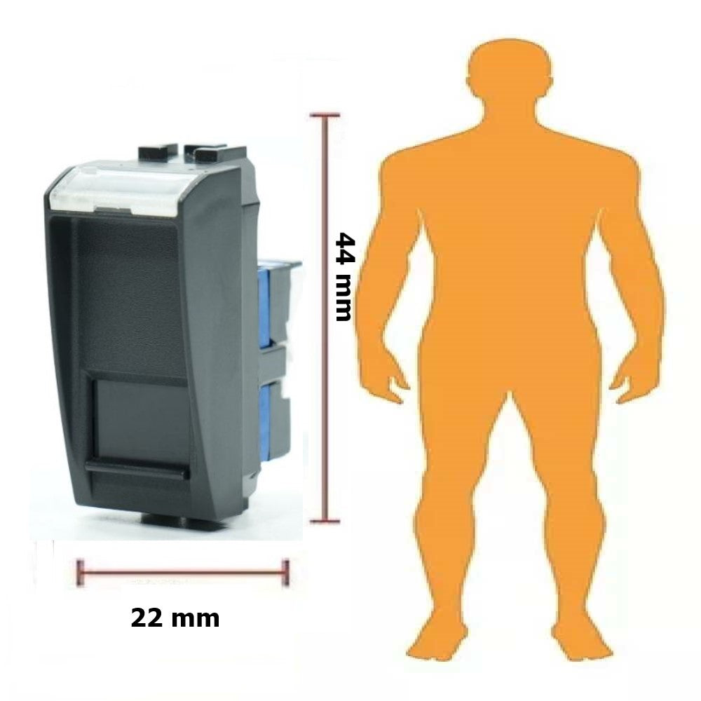 CONECTOR RJ45 UTP TOOLLESS 1 MOD. CAT. 6 NEGRO LIVING LIGHT