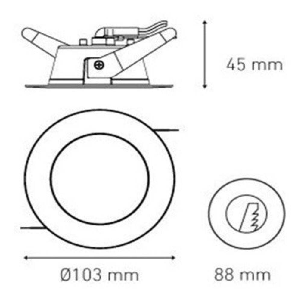 DOWNLIGHT LED EMPOTRAR LUNA 6 SSD 6.5W/105-140V. BLANCO 6000K LUZ DE DIA ELECTROMAG