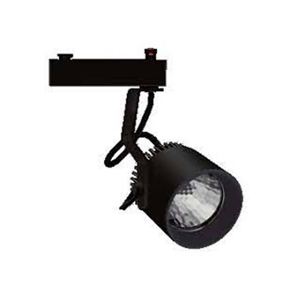 LUMINARIO LED RIEL 12W/100-305V. 45 C12-R NEGRO 4000K LUZ NEUTRA ELECTROMAG