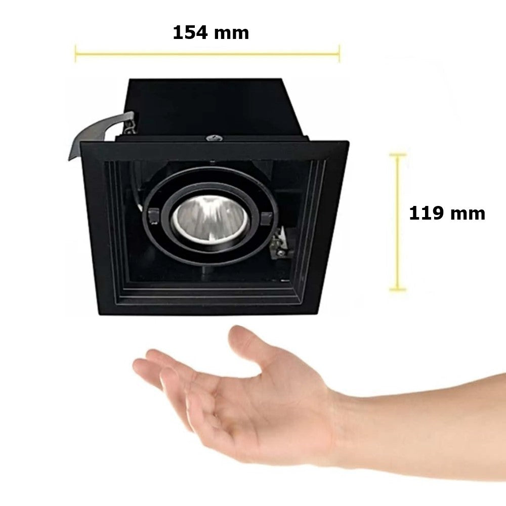 LUMIN. DIRIGIBLE T/ DOWNLIGHT EMP. 25 ANGULO APER. 16W/100-305V 3000K NEGRO