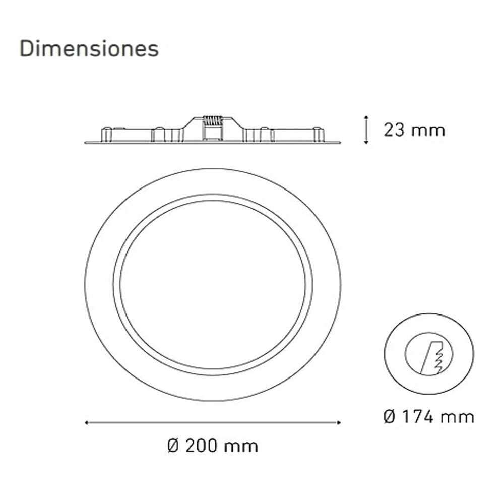 LUMINARIO LED DOWNLIGHT LUNA FLAT RD 13 STD 13W/100-305V. BLANCO 6000K LUZ DE DIA ELECTROMAG