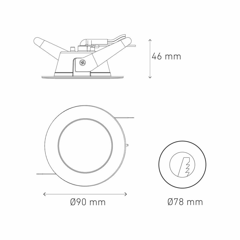 LUMINARIO LED DOWNLIGHT LUNA 3 SSD 3.5W/100-140V. BLANCO 4000K LUZ NEUTRA ELECTROMAG