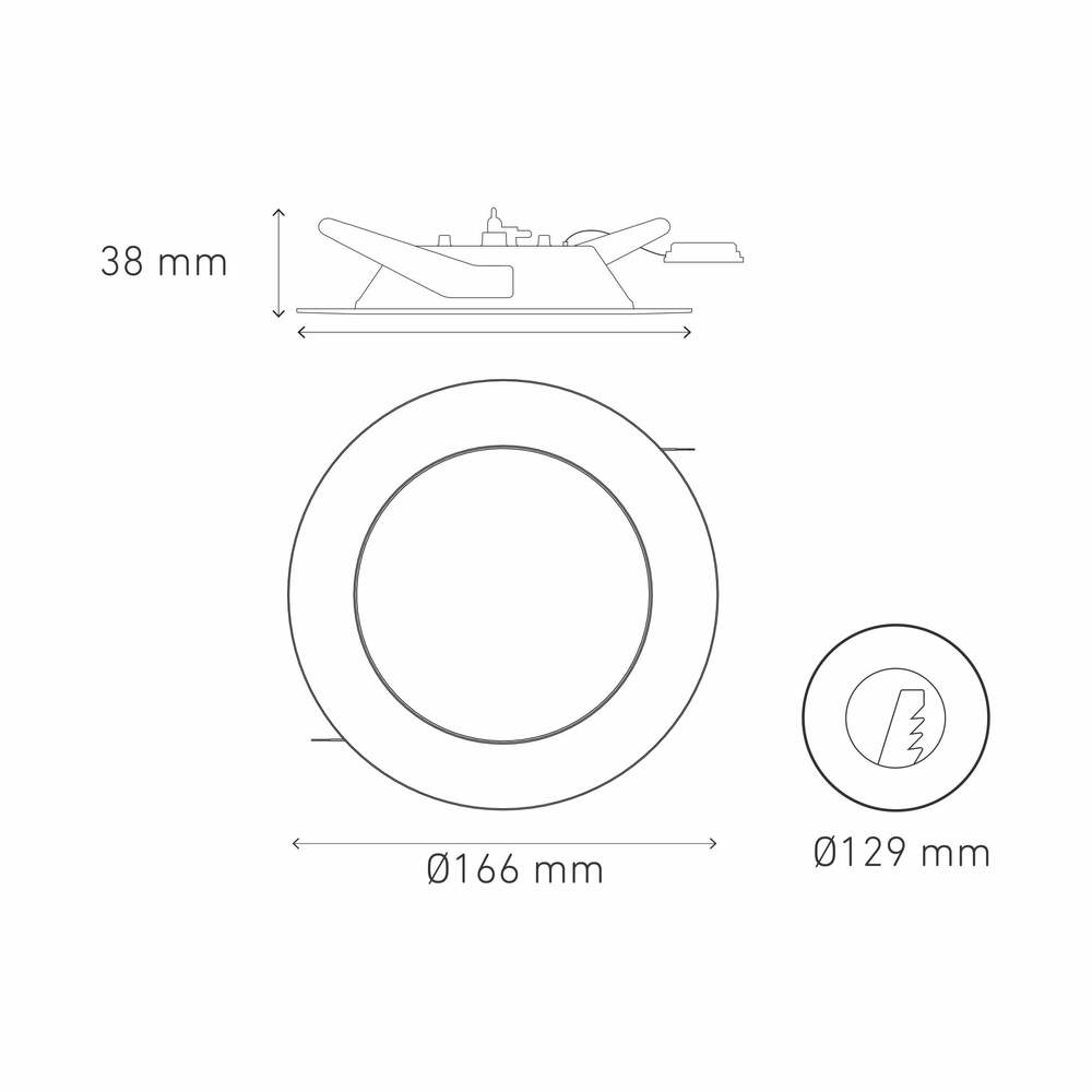 LUMINARIA LUNA 9 E 9W/100-240V. LUZ CALIDA 4000K. NIQUEL SATIN ELECTROMAG