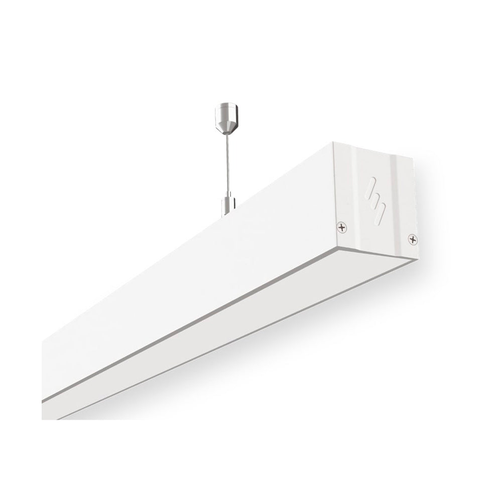 LUMINARIO LINEAL LED SUSPENDER BL U 2400 50W/100-305V. BLANCO 4000K LUZ NEUTRA ELECTROMAG ***HAE2025***