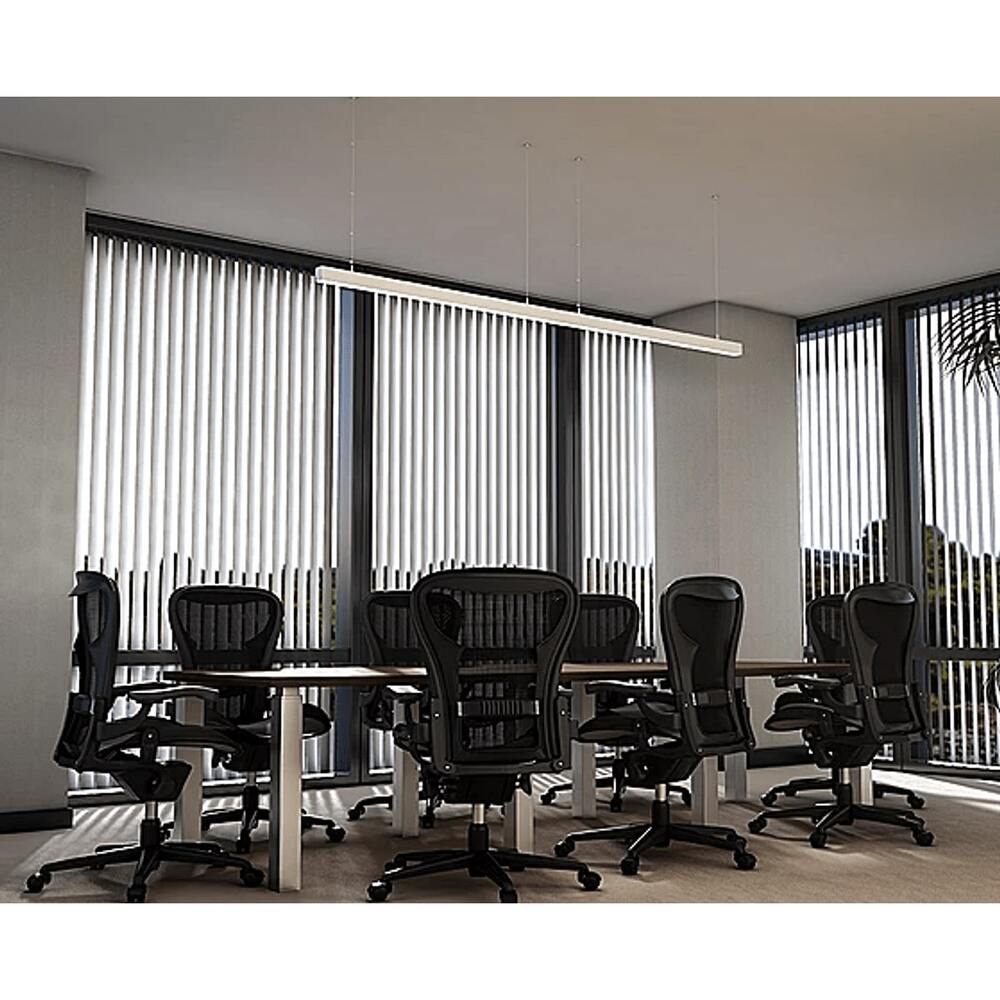 LUMINARIO LINEAL LED SUSPENDER BL U 2400 50W/100-305V. BLANCO 4000K LUZ NEUTRA ELECTROMAG ***HAE2025***