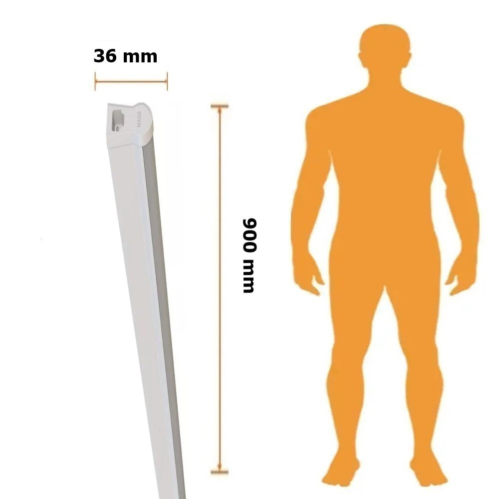 LUMINARIA LINEAL PARA SOBREPONER BL STICK 900 14W 100-240V 4000K BCO