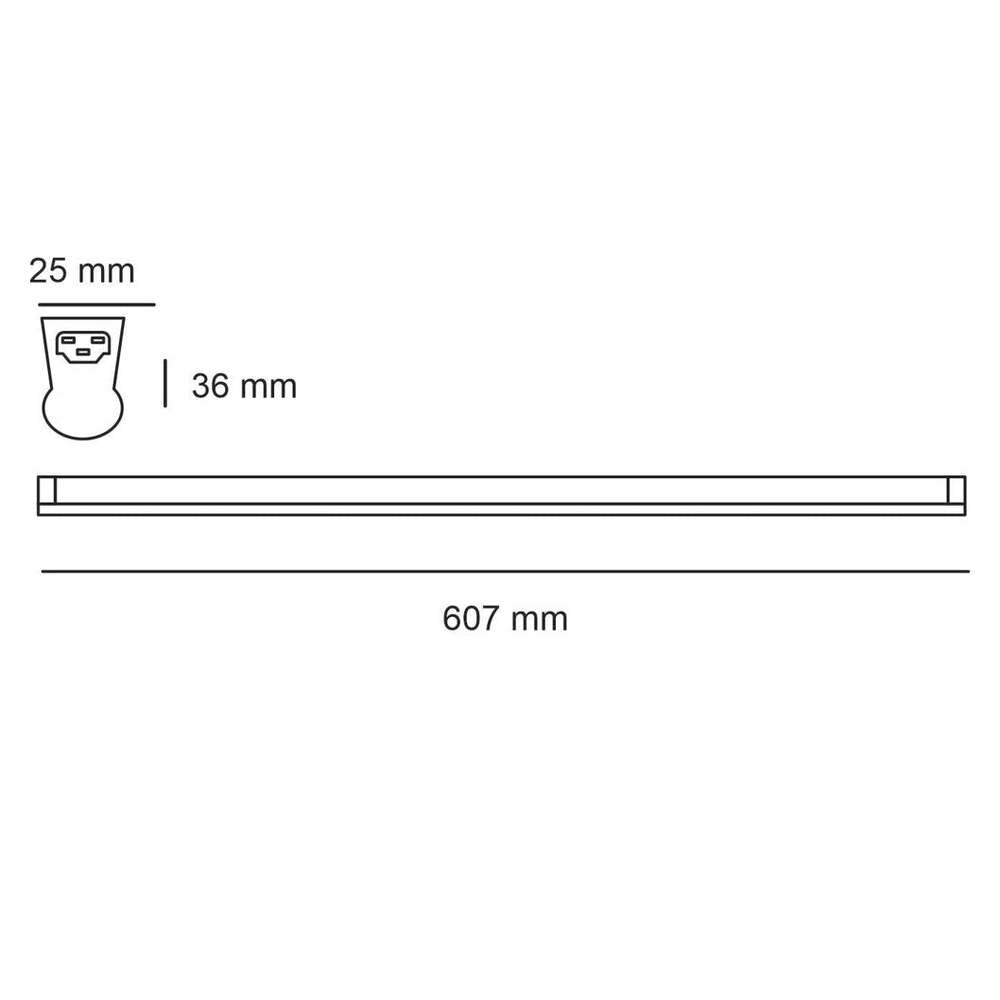 LUMINARIO LINEAL LED BL STICK 9W/100-240V. 600MM. BLANCO 4000K LUZ NEUTRAL ELECTROMAG
