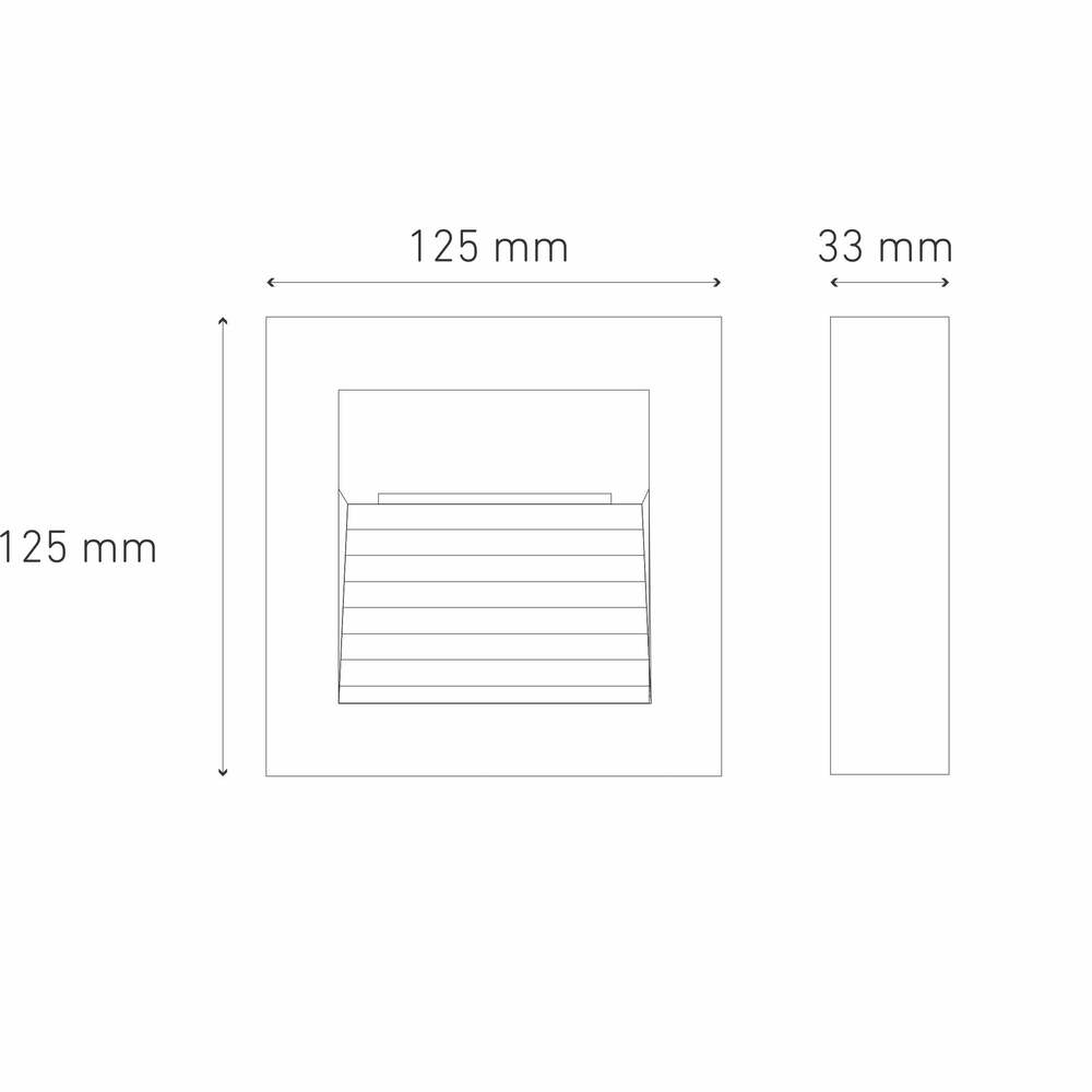 LUMINARIO LED CUADRADO EMPOTRAR/SOBREPONER SW 20 1.6W/100-240V. BLANCO 4000K LUZ NEUTRA ELECTROMAG