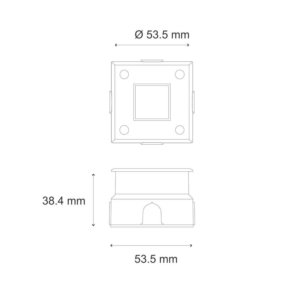 LUMINARIO LED EMPOTRAR PISO EP 60 SQ 1W/100-240V. 18 2700K. LUZ CALIDA ELECTROMAG