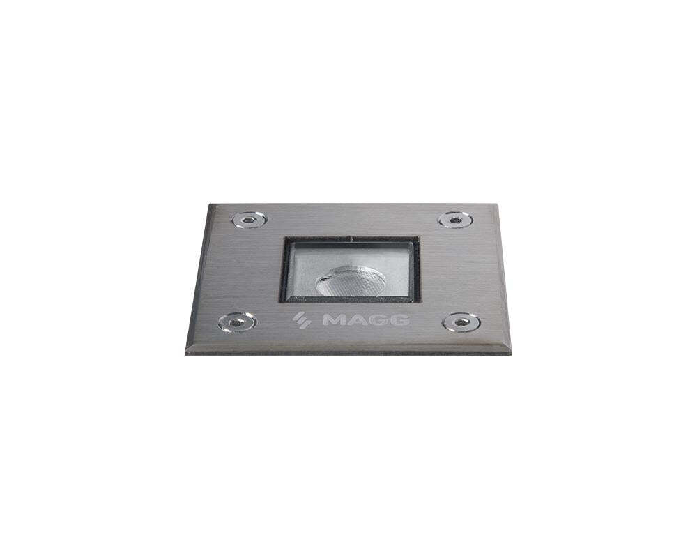 LUMINARIO LED EMPOTRAR PISO EP 60 SQ 1W/100-240V. 45 2700K. LUZ CALIDA ELECTROMAG