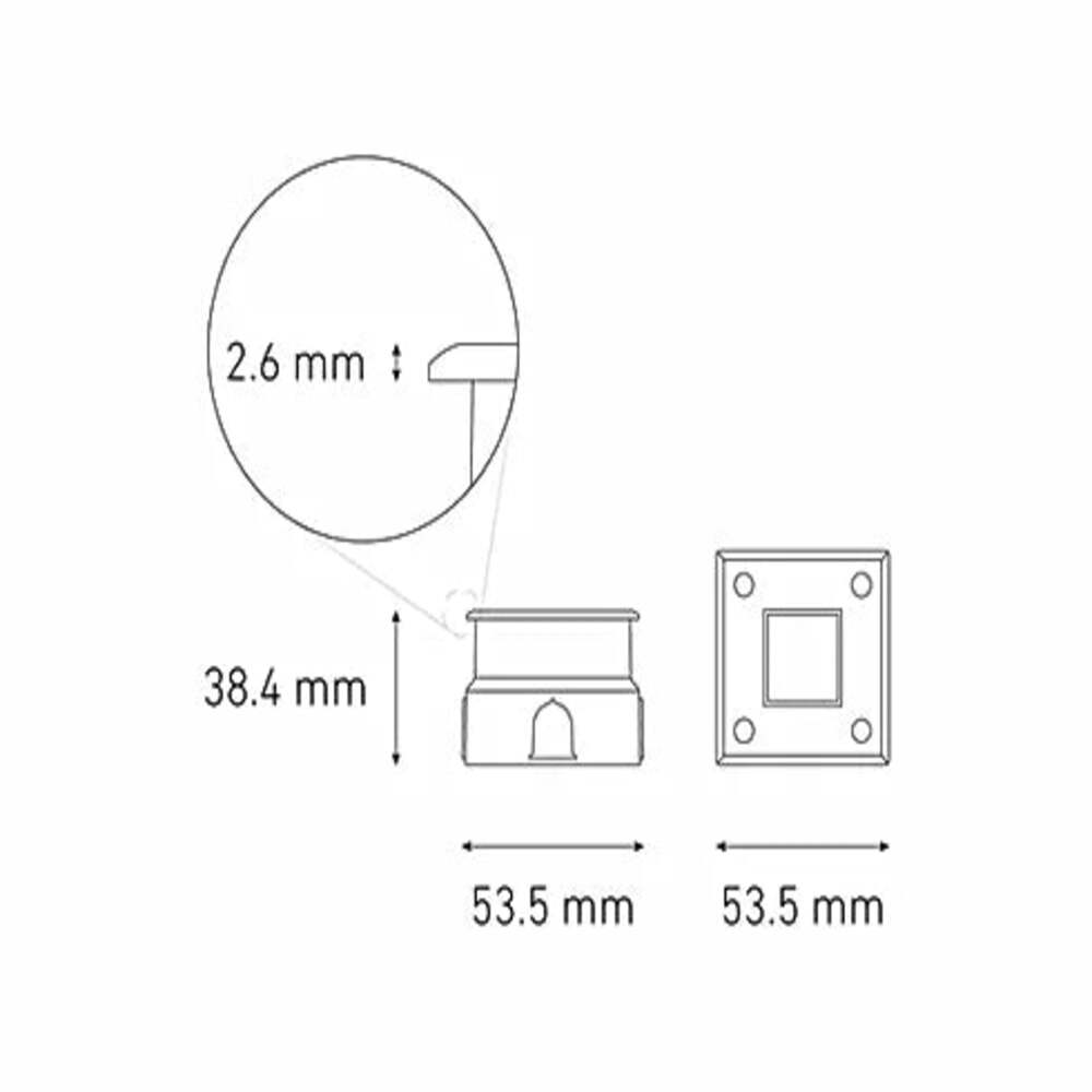 LUMINARIO LED EMPOTRAR PISO EP 60 SQ 1W/100-240V. 45 2700K. LUZ CALIDA ELECTROMAG