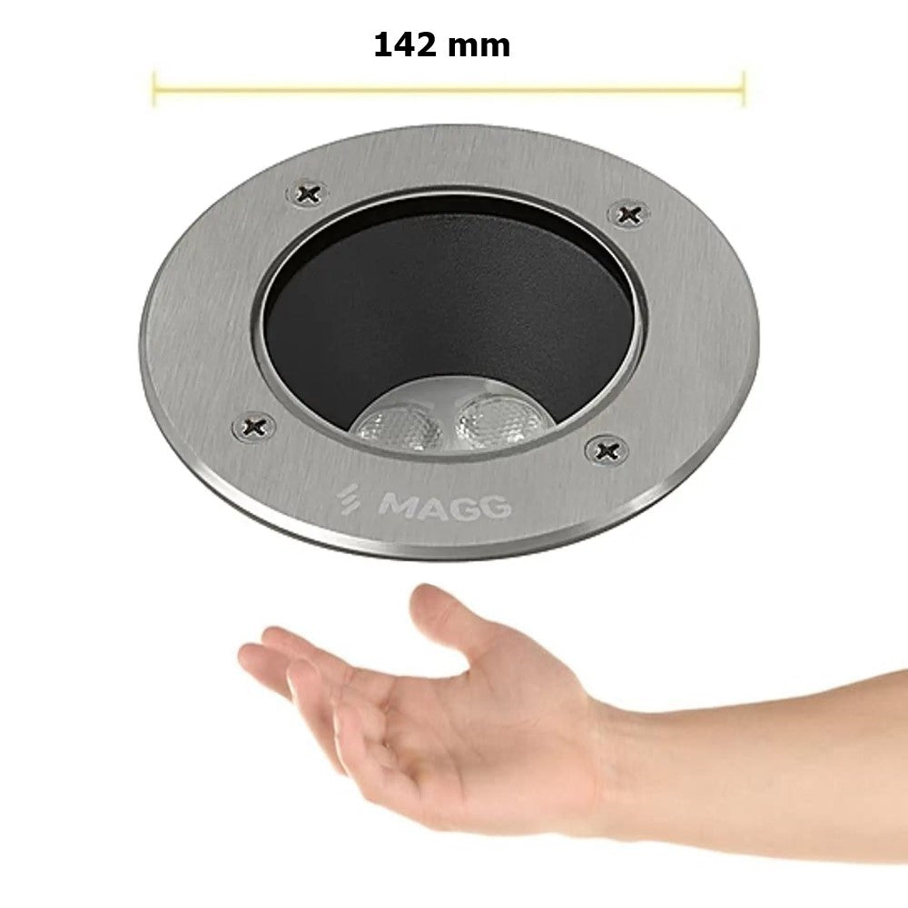 LUMINARIO EP LED 120 8W 100-305V BFO 18" 27000K COLOR GRIS