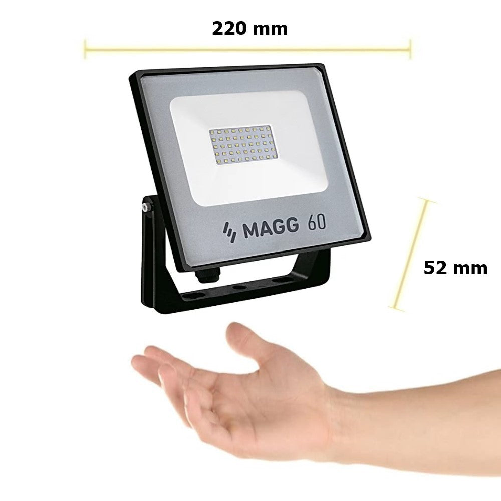 PROYECTOR SEC 60W 85-140V 6000K COLOR NEGRO MCA MAGG