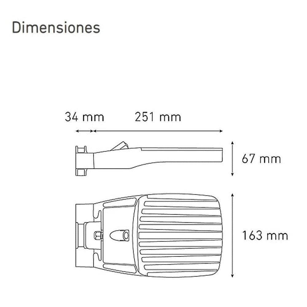 LUMINARIO LED ALUMBRADO PUBLICO CITI 25 25W/100-240V. GRIS 5000K LUZ BLANCA ELECTROMAG