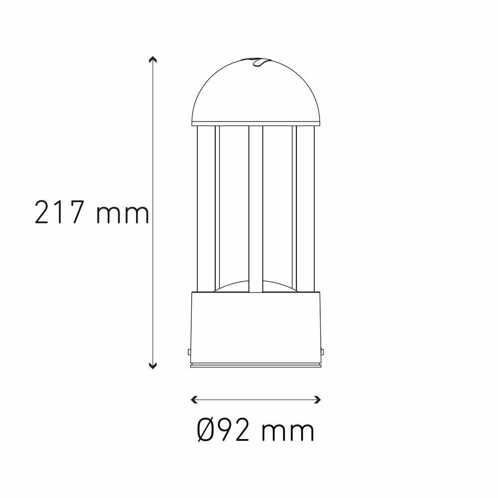 LUMINARIO LED EMPOTRADO PISO BOLLARD VENECIA DOMO 200 6.5W/100-305V. GRIS 3000K LUZ CALIDA ELECTROMAG