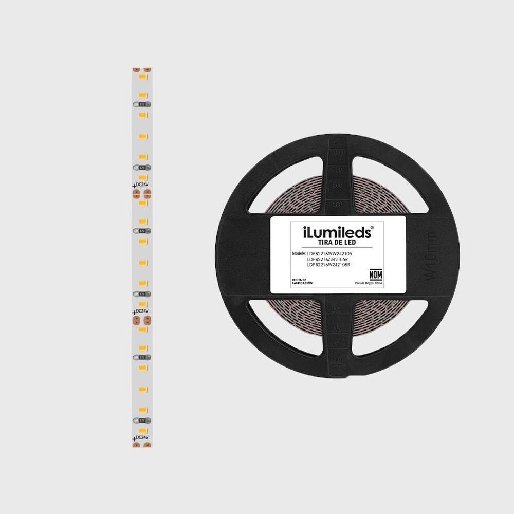 TIRA EXTRAPLANA LED 2216 BLANCO NEUTRO 5M 210 LEDS POR METRO 14.4W POR METRO 120 CON AUTO ADHESIVO 3M CRI90 DOBLE CARA 24V IP20 ILUMILEDS ***REQUIERE FUENTE TIPO CP O FP***