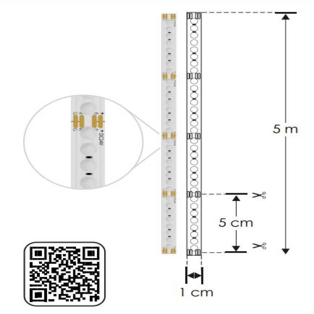 TIRA EXTRAPLANA LED 15W X MT RGB 160 LEDS X MT 120G IP20 ILUMILEDS