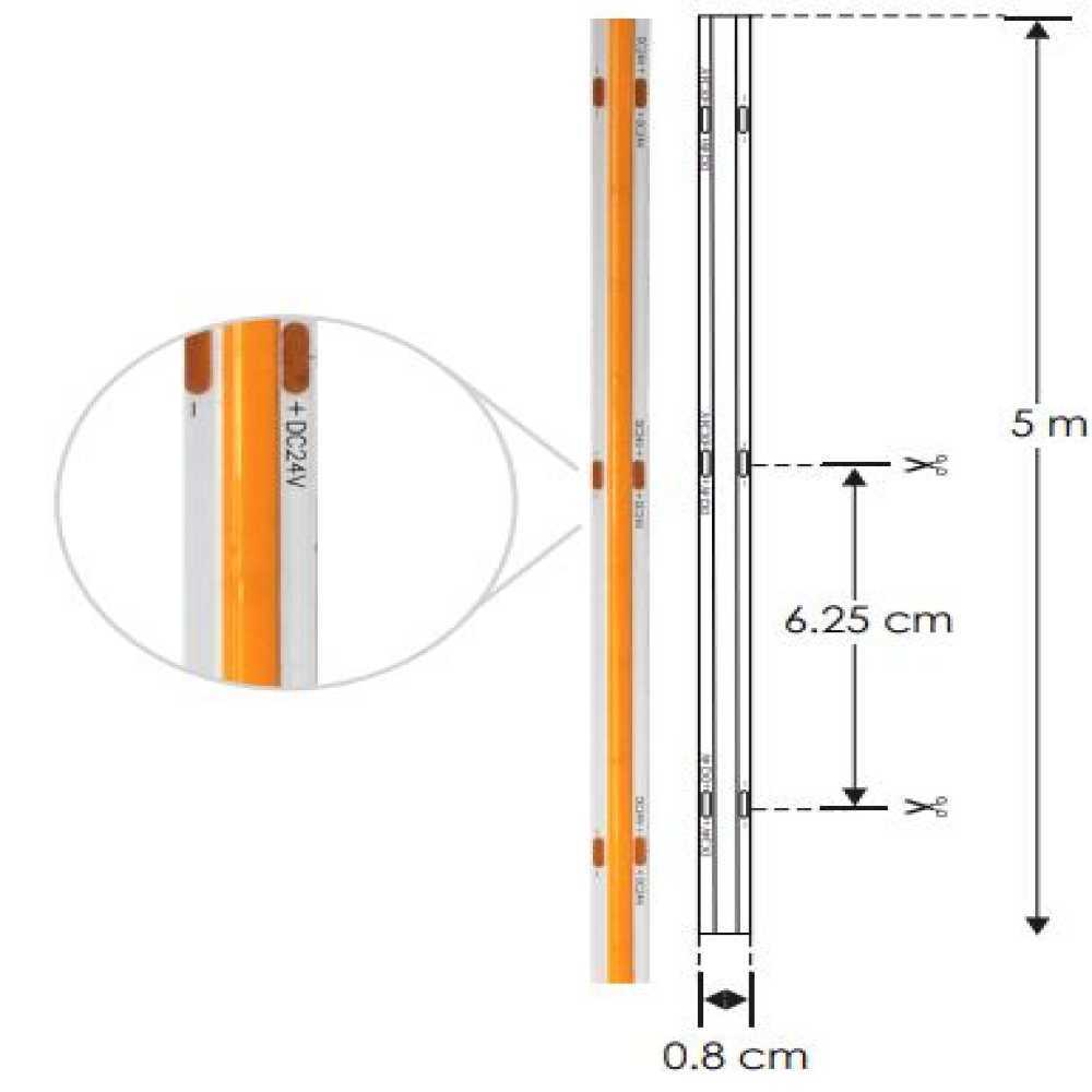 TIRA EXTRAPLANA LED 12W X MT 4100K 512LEDS X MT 120G IP20 ILUMILEDS