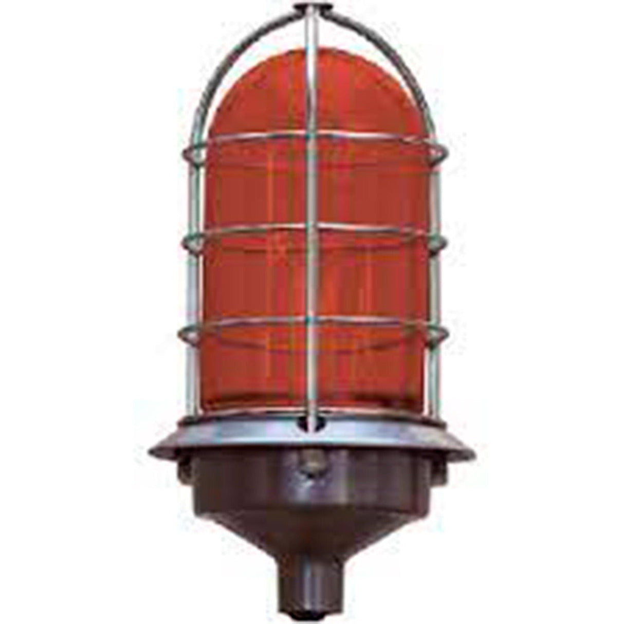 LAMPARA OBSTRUCCION C/REJILLA Y BOMBILLO POLICARBONATO ROJO LE-503PR