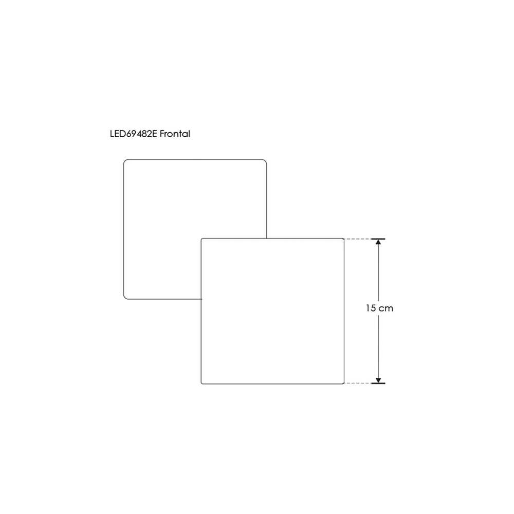 LUMINARIO DE PARED SOBREPONER LED BLANCO 6W BLANCO CALIDO SIMETRICO SALIDA DE LUZ INDIRECTA TRASERA 85-265V IP20 ILUMILEDS***HAE2025***