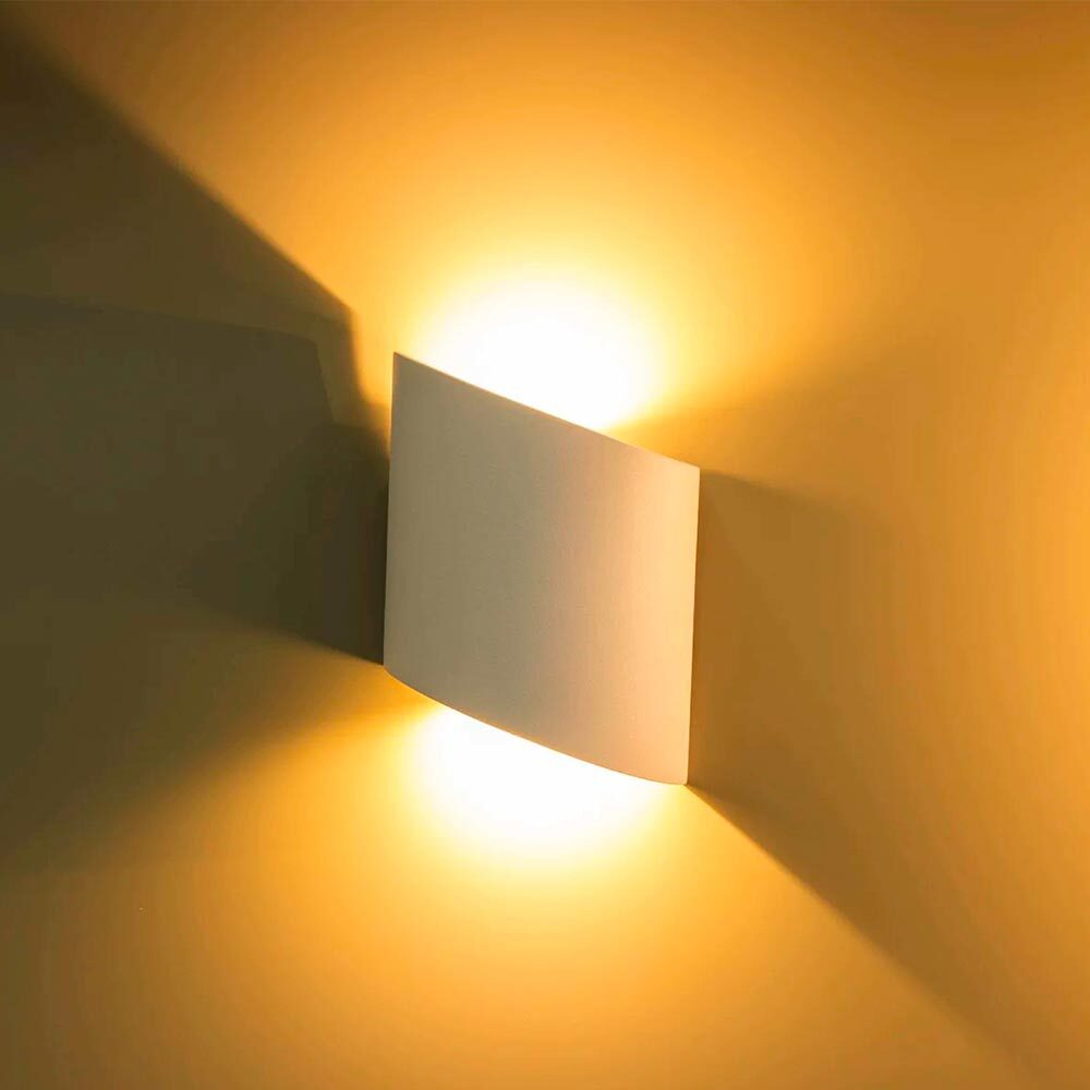 ARBOTANTE RECTANGULAR BLANCO 6W DOBLE LUZ IP54 BLANCO CALIDO ILUMILEDS***HAE2025***