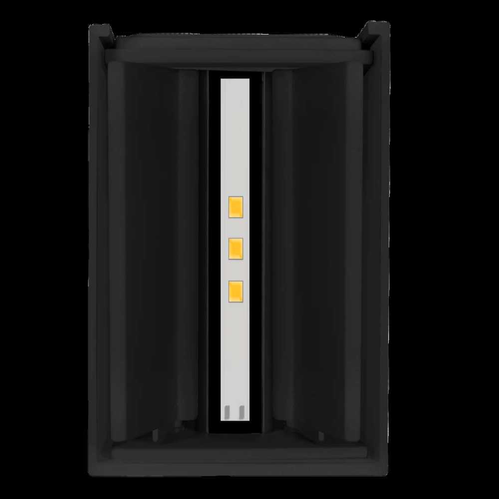 ARBOTANTE CUBO NEGRO BC 2W (2 SALIDAS DE LUZ) OPTICA AJUSTABLE IP65 ILUMILEDS