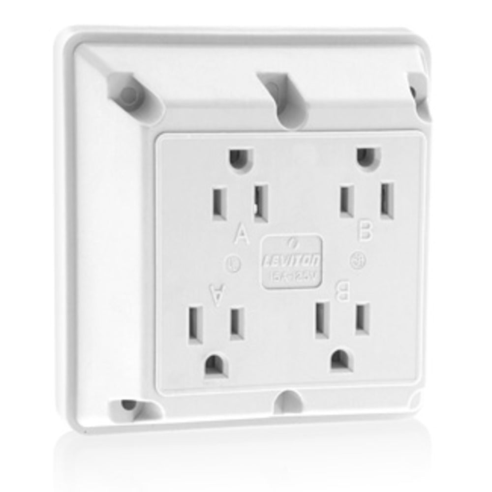 CONTACTO 4 EN 1 2P. 15A/125V. BLANCO 01254-00W LEVITON