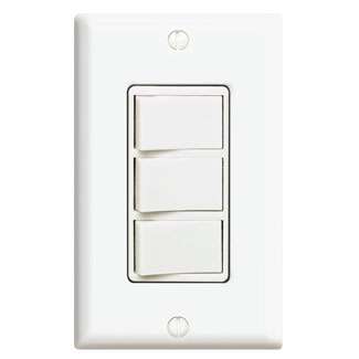 APAGADOR DECORA TRIPLE 15A/120V. BLANCO 01755-00W LEVITON