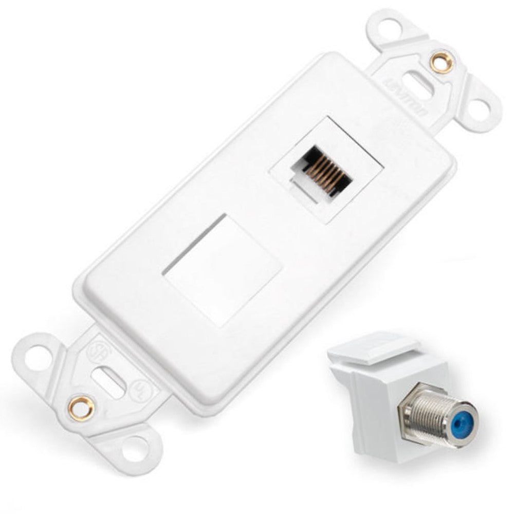 JACK TELEF. Y COAXIAL TV 41658-00W LEVITON