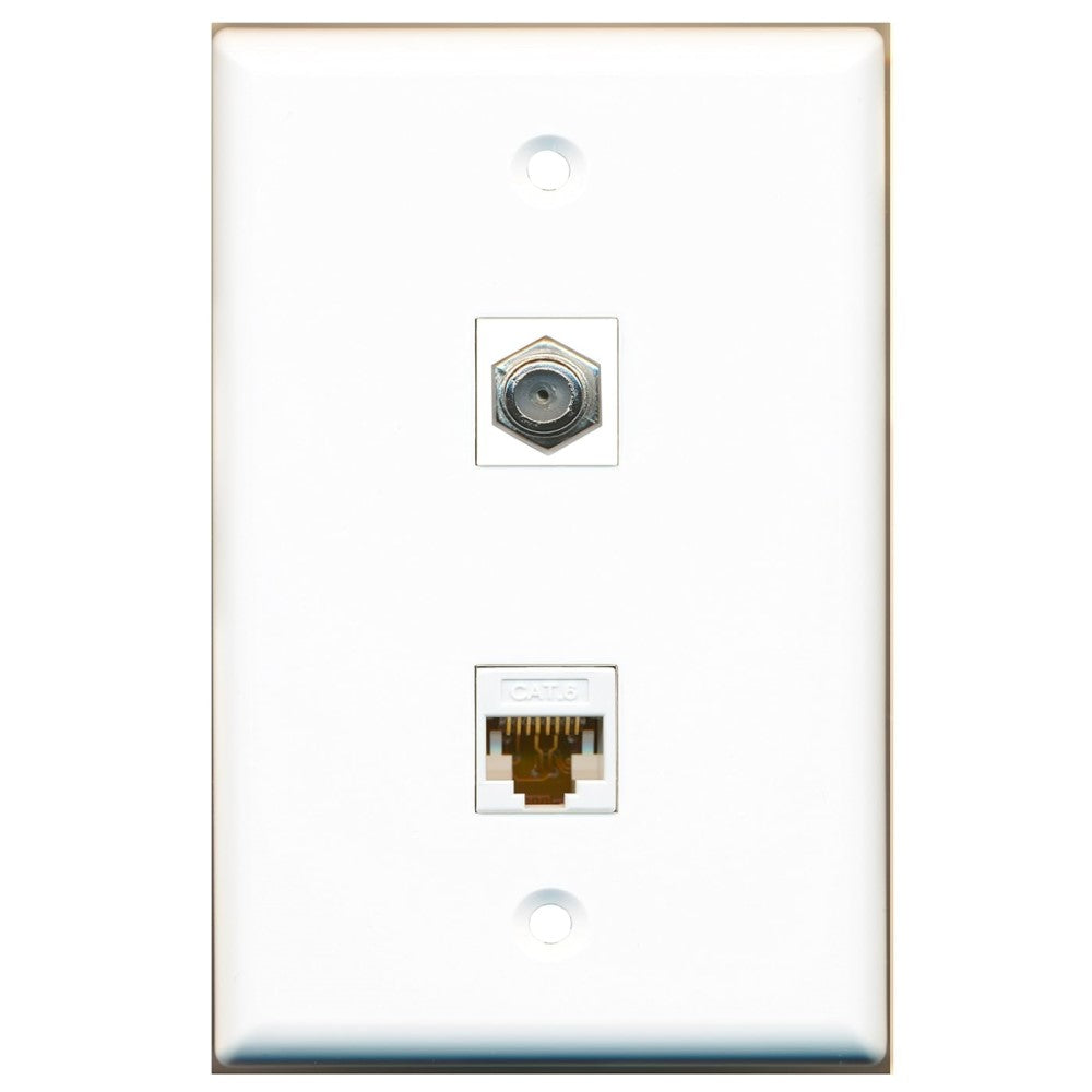 JACK TELEF. Y COAXIAL TV 41658-00W LEVITON