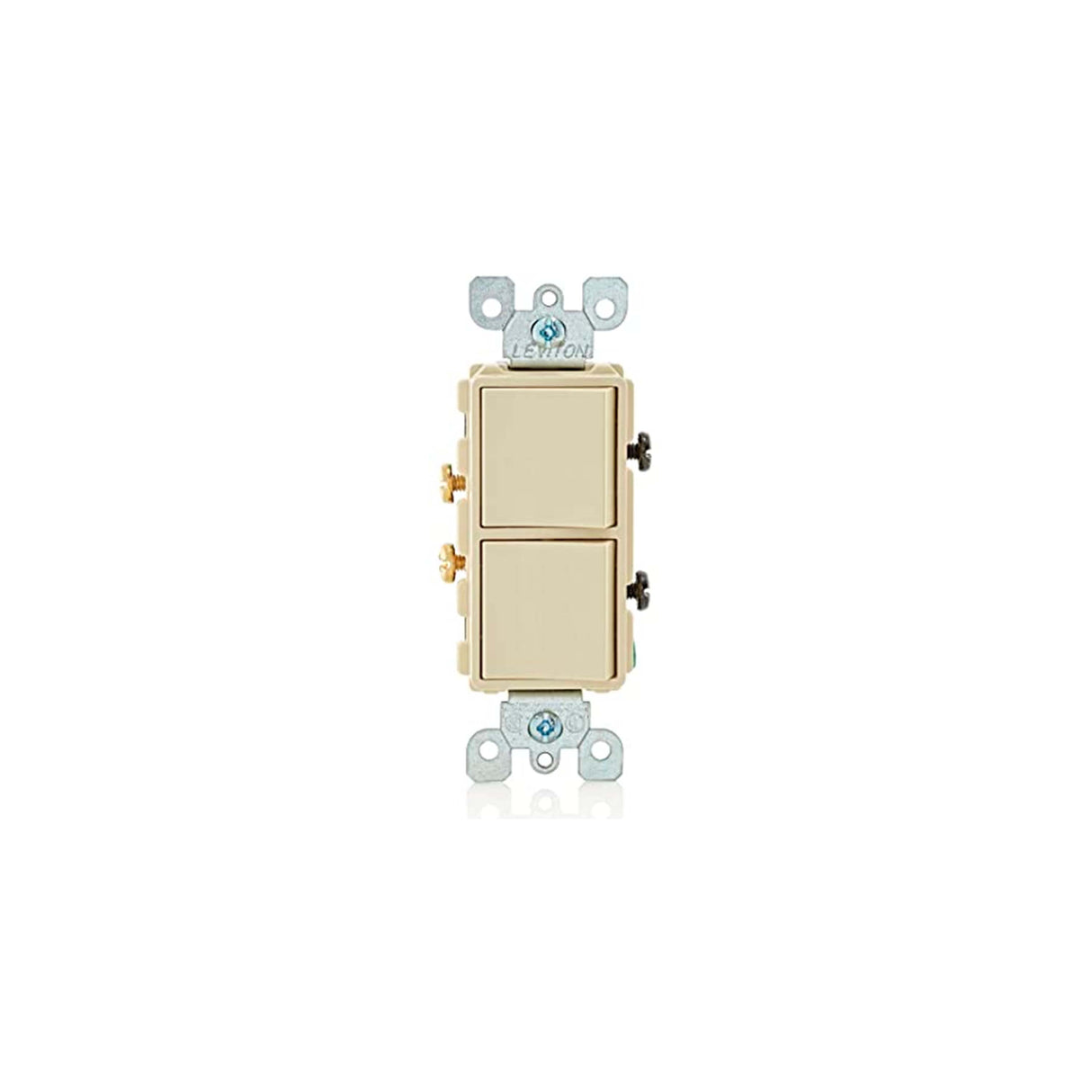 APAGADOR DUPLEX UNIPOLAR 15A 120/277 MARFIL COMERICAL DECORA 05634-00I LEVITON
