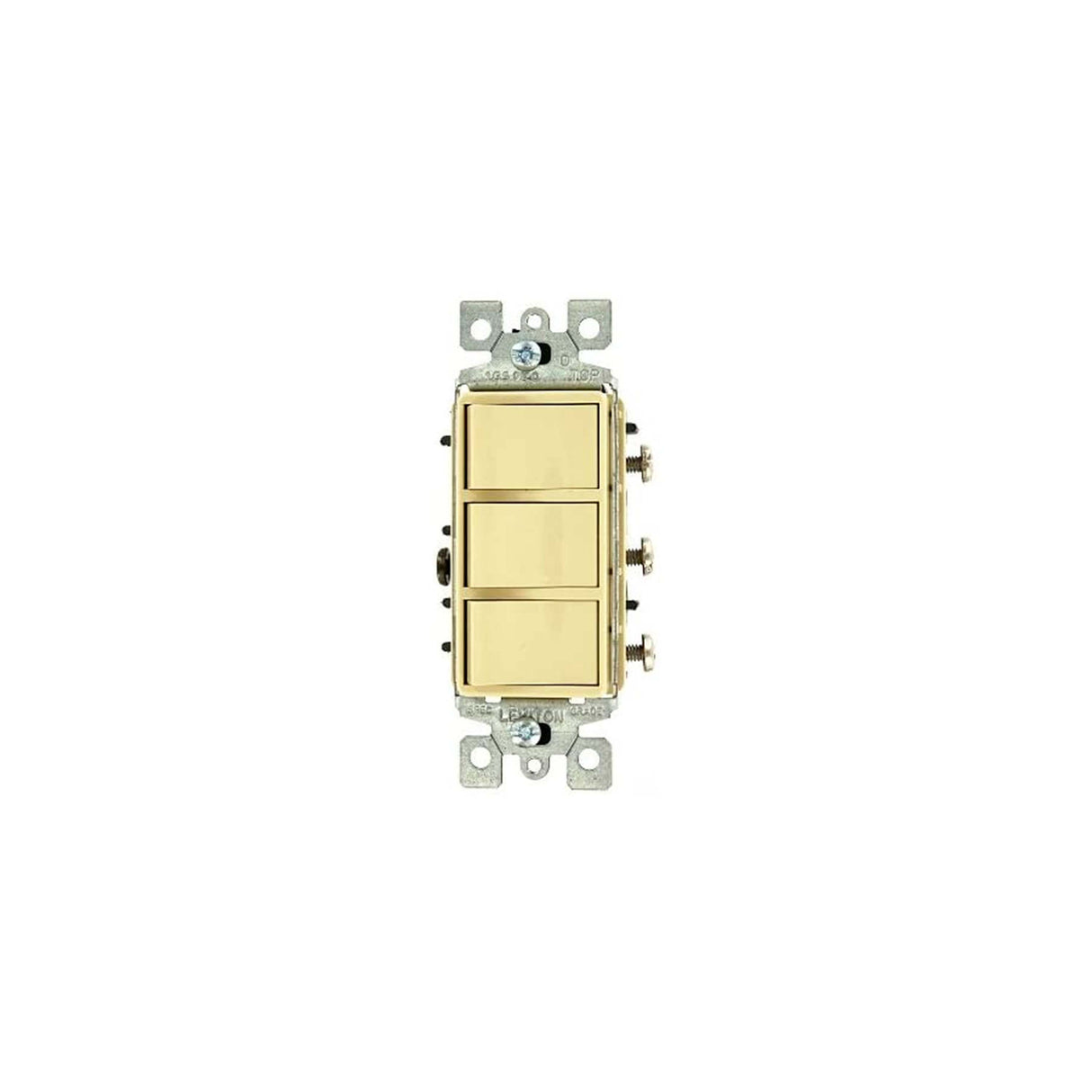 APAGADOR DECORA TRIPLE 15A.120V. MARFIL 01755-00I LEVITON