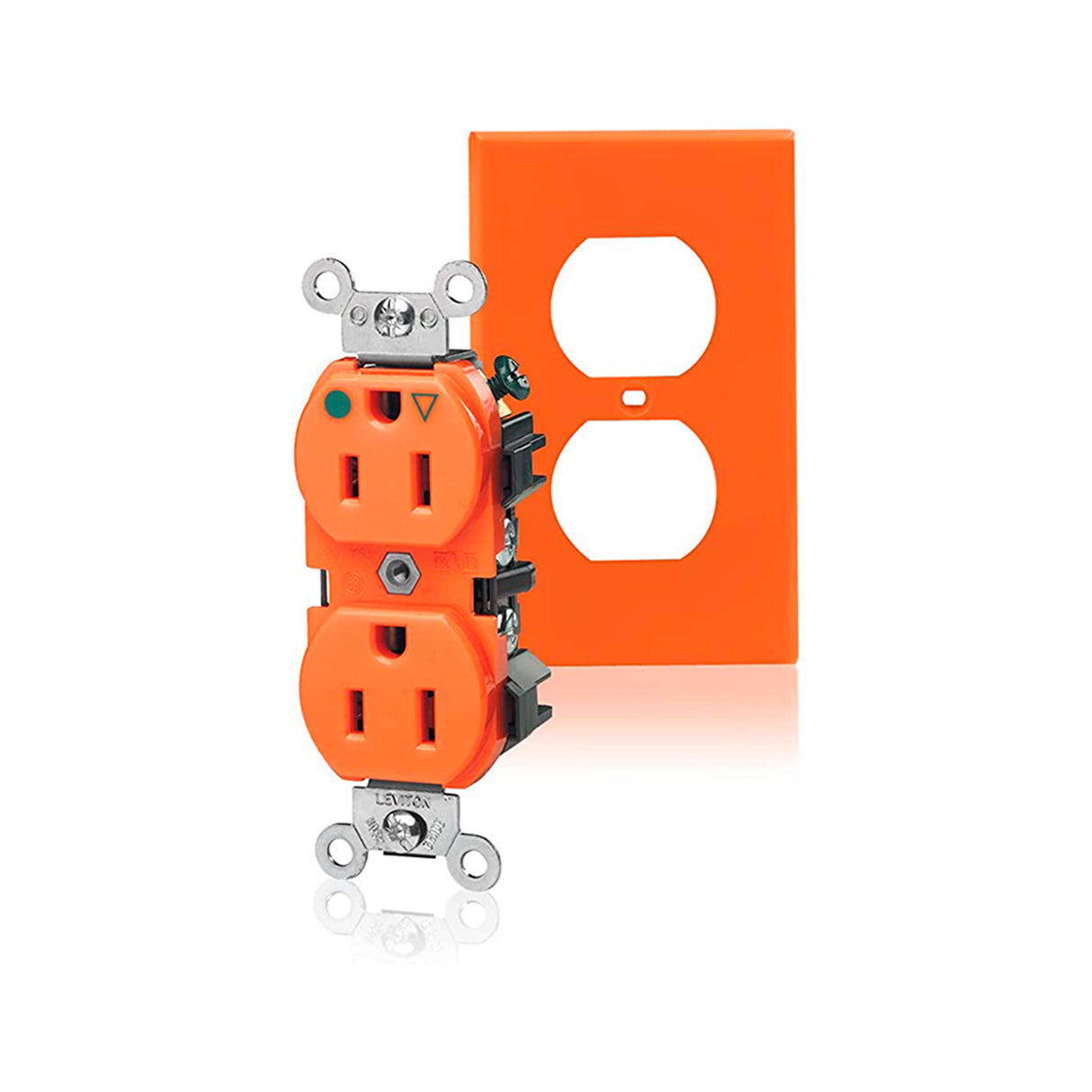 KIT CONTACTO DUPLEX T. AISLADA C/ PLACA NARANJA K03-05262-0IG LEVITON ***OFRECER LEV091 O IG5262RN ***