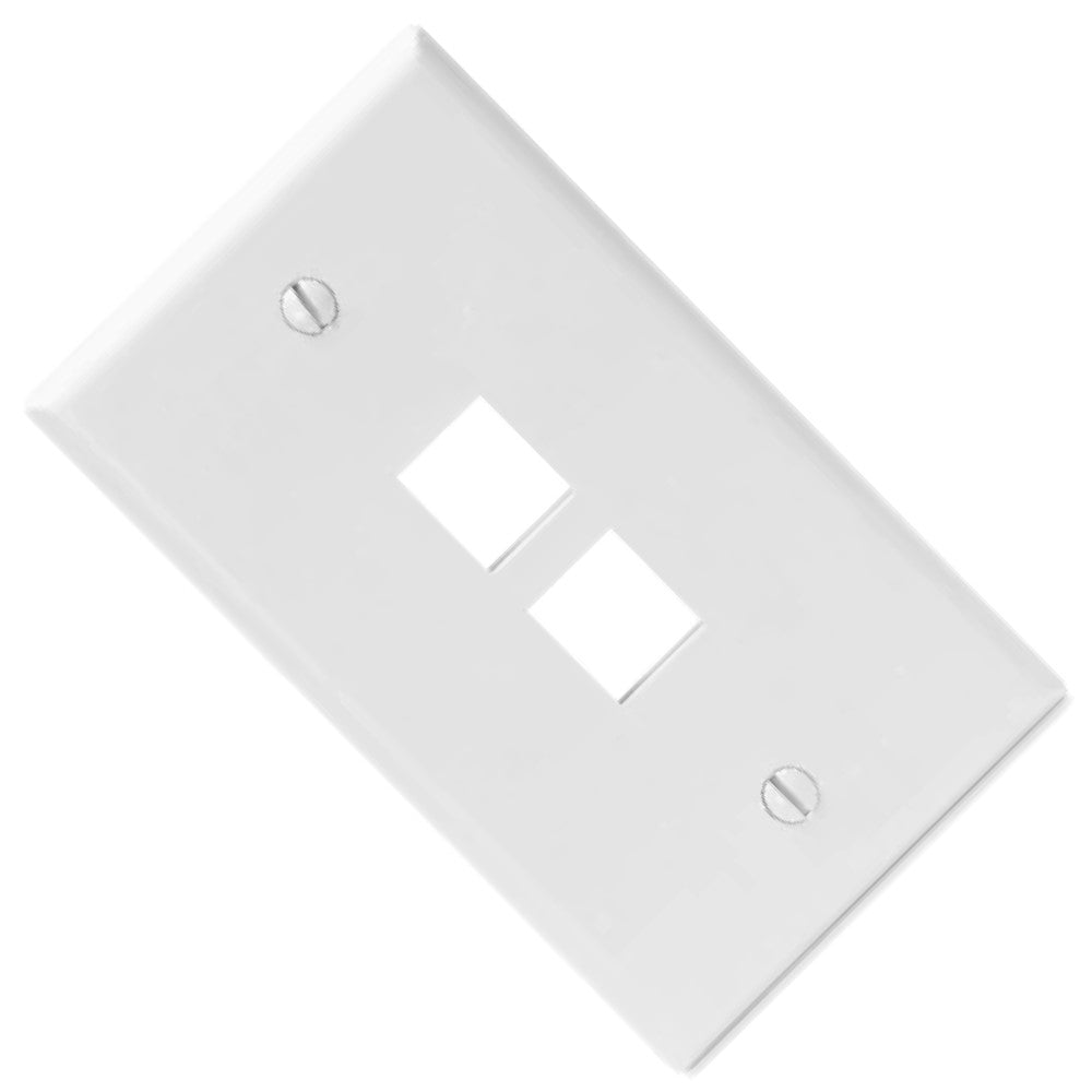 PLACA QUICK PORT 2 PUERTOS BLANCA 41080-2WP LEVITON