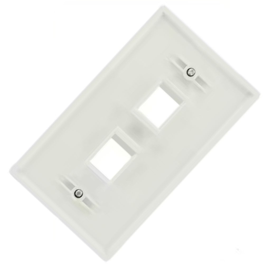 PLACA QUICK PORT 2 PUERTOS BLANCA 41080-2WP LEVITON
