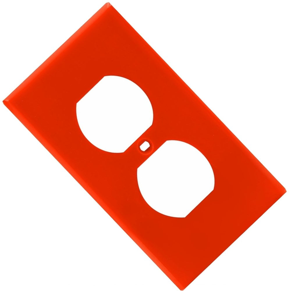 PLACA NYLON P/CONT. DUPLEX NARANJA SIN LEYENDA 80703-ORG LEVITON