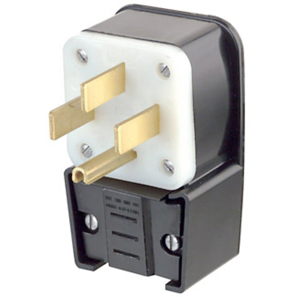 CLAVIJA ANGULAR 3P-4H 50A/125-250V NEGRA ALTA RESISTENCIA 09452-00P LEVITON