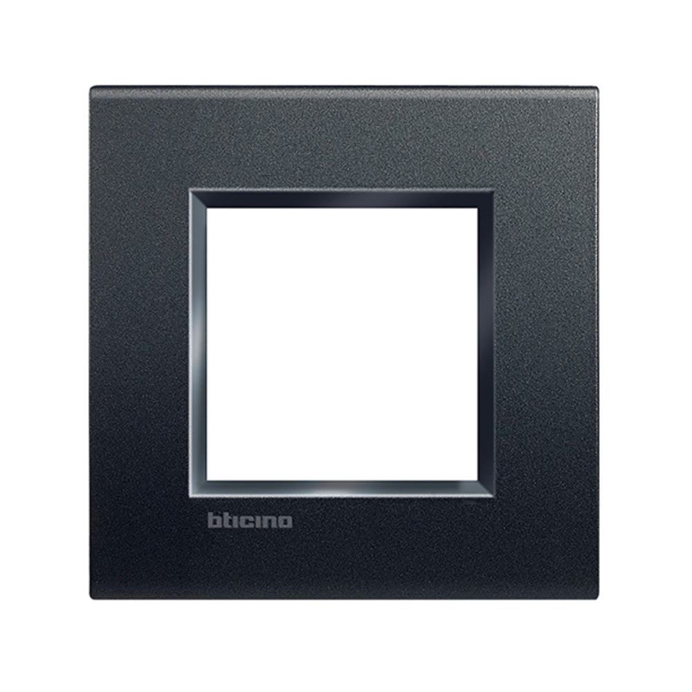 PLACA CUADRADA COLOR NEGRO ANTRACITA 2 MOD. LNA4802AR LIVING Y LIGHT