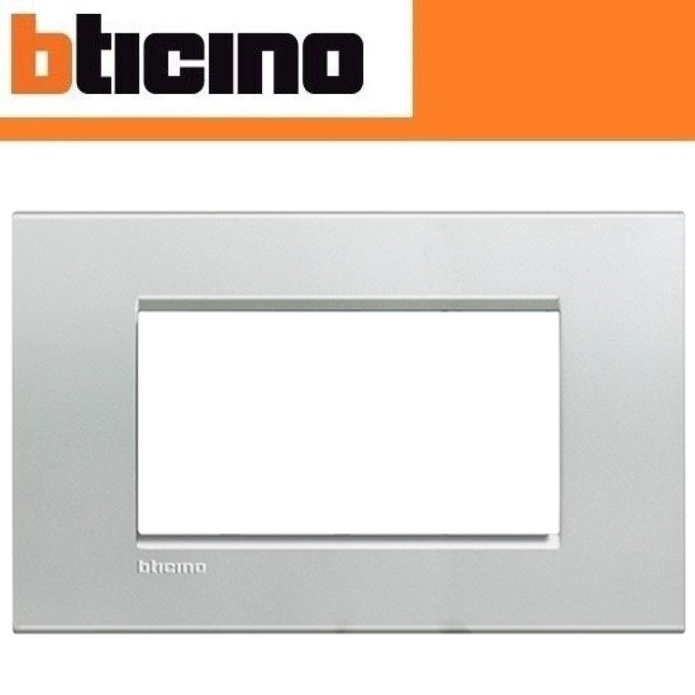 PLACA RECTANGULAR COLOR PLATA 4 MOD. LNA4804AG LIVING Y LIGHT