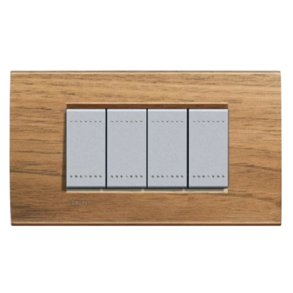 PLACA RECTANGULAR DE MADERA NOGAL 4 MOD. LNA4804LNC LIVING Y LIGHT